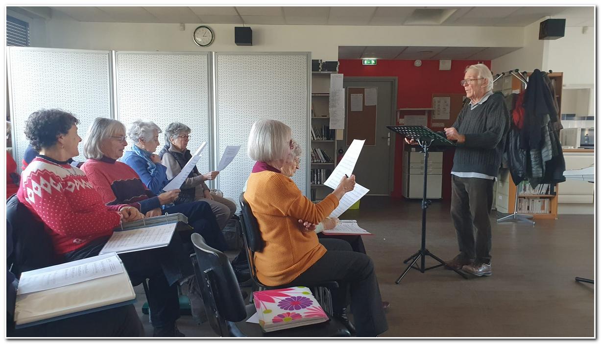 La chorale en plein travail